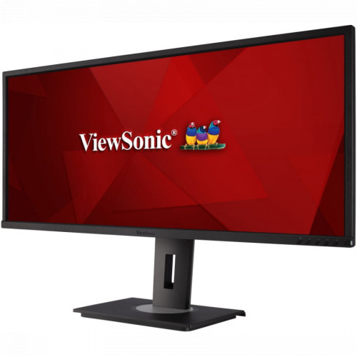 Монитор ViewSonic жидкокристаллический LCD 86,6 cm (34.1") [21:9] 3440x1440(UWQHD) VA, nonGLARE, 300cd/m2, H178°/V178°, 3000:1, 50M:1, 1,07 миллиардов цветов, 5ms, 2xHDMI, DP, USB-Hub, Height adj, Tilt, Swivel, Speakers, 3Y, Black VG3456 VG3456