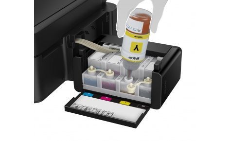 МФУ EPSON L222 (стр.+ сканер/ копир, Фабрика Печати, 27ppm, 5760x1440dpi, струйный, A4, USB 2.0)  C11CE56403