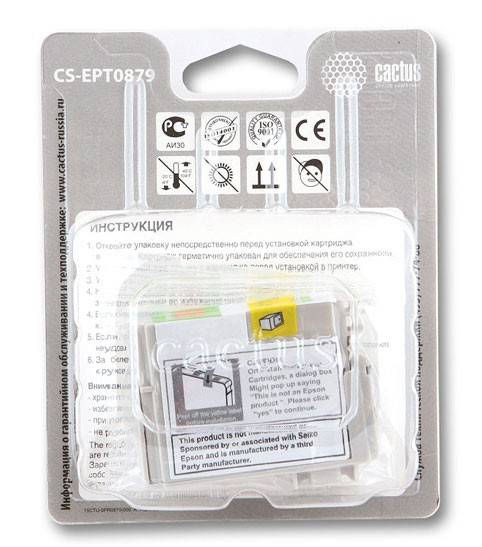 Картридж Cactus струйный CS-EPT0879 оранжевый для Epson Stylus Photo R1900 (13.8мл) CS-EPT0879 CS-EPT0879