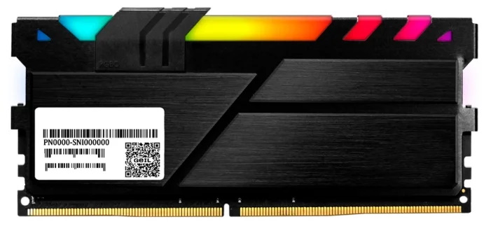 Модуль памяти Geil 16GB GeIL DDR4 2666 DIMM EVO X II Black RGB Gaming Memory Non-ECC, CL19, 1.2V, Heat Shield, XMP 2.0, ASUS AURA, Gigabyte Fusion, MSI Mystic Light, ASRock Polychrome, RTL GEXSB416GB2666C19SC GEXSB416GB2666C19SC