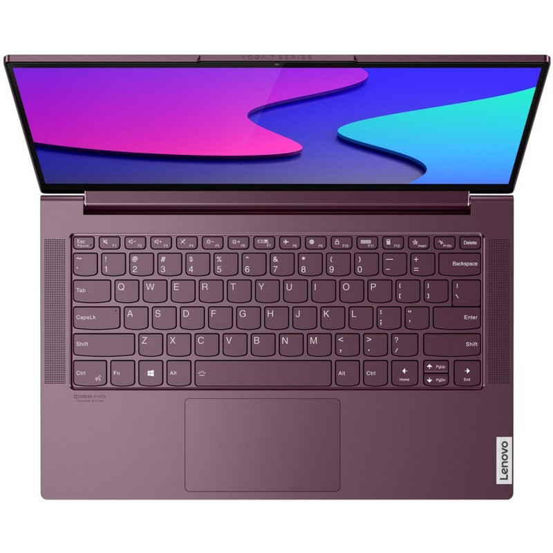 Ноутбук Lenovo Yoga Slim7 14IIL05 14"(1920x1080 IPS)/Intel Core i7 1065G7(1.3Ghz)/16384Mb/512SSDGb/noDVD/Int:Intel Iris Plus/Cam/BT/WiFi/60WHr/war 1y/1.4kg/red/W10 82A10085RU 82A10085RU