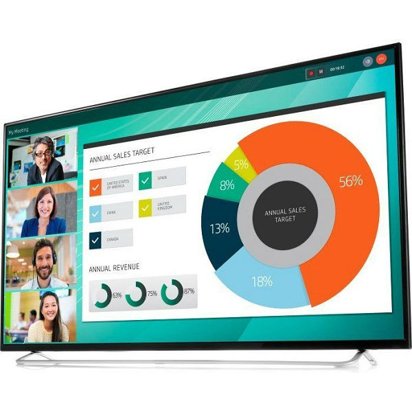 Монитор HP 55" LD5512 UHD 4K Monitor 3840x2160, 16:9, IPS, 350 cd/m2, 1000:1, 8ms, 178°/178°, HDMI, DisplayPort, Energy Star, Epeat, Black&Silver 2YD85AA 2YD85AA #4