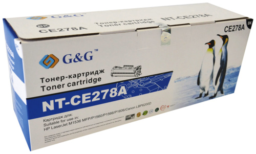 Тонер-картридж G&G для НР LaserJet P1560/1566/1606 Canon MF4410/4550/4580 (3000 стр) NT-CE278AX NT-CE278AX