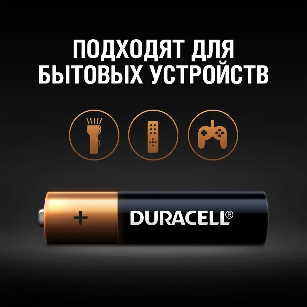 Батарея Duracell LR03-4BL BASIC CN (48/192/29184) (AAA MN2400) (4 шт в уп-ке) B0026813 B0026813