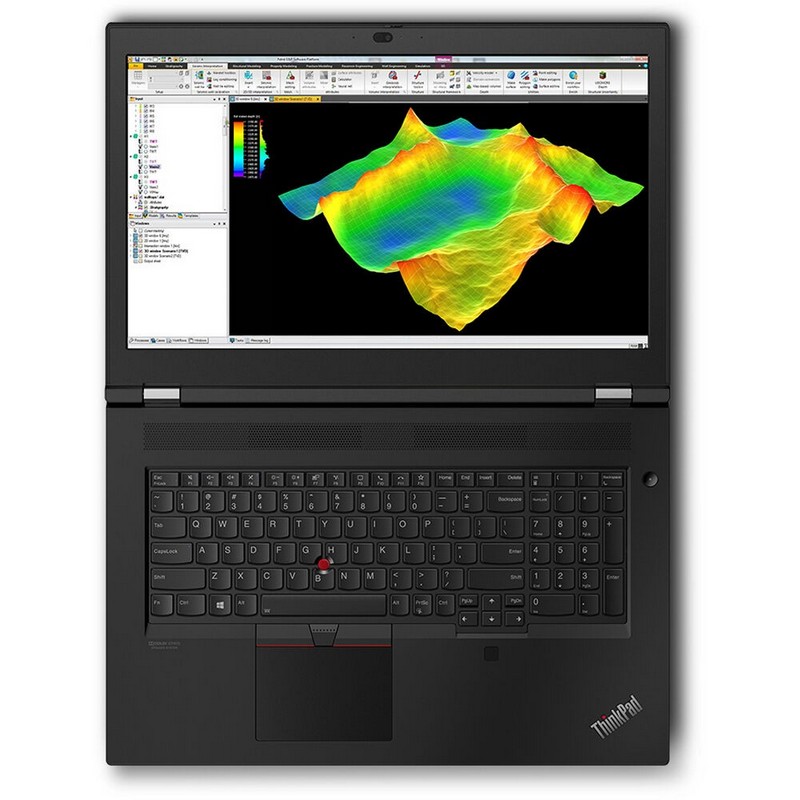 Ноутбук Lenovo P17 17.3" UHD (3840x2160) IPS 500n HDR400/ i9-10885H/ 2 x 16GB DDR4 2933MHz/ 1TB M.2 PCI-e SSD/ -/ Quadro RTX3000 6GB GDDR6 192 bit MAX-P 80W/ WWAN Ready/ FPR/ IR + 720p/ backlit/ SCR/ 94Wh 6 cell integrated/ 230W slim tip/ 1x USB-C (U 20SN000YRT