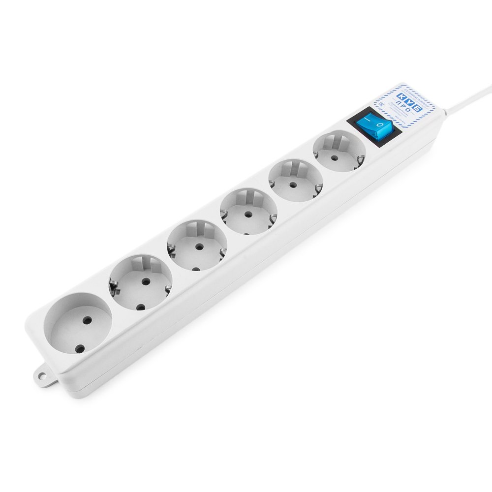 Сетевой фильтр Power Cube Pro 6 розеток, 1,9 m, LC circuit, 6 outlets (white) 16A / 3,5kVt SPL(5+1)-16B-P-1.9M SPL(5+1)-16B-P-1.9M