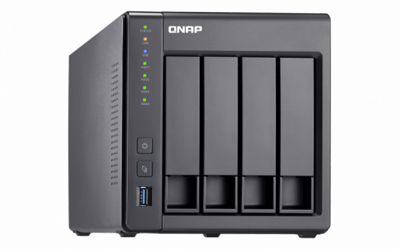 Сетевой RAID-накопитель QNAP 4 отсека для HDD, 10 GbE SFP+, 19", 1 блок питания, ARM Cortex-A15 Annapurna Labs AL-314 1,7 ГГц, 2 ГБ TS-431XU-2G TS-431XU-2G