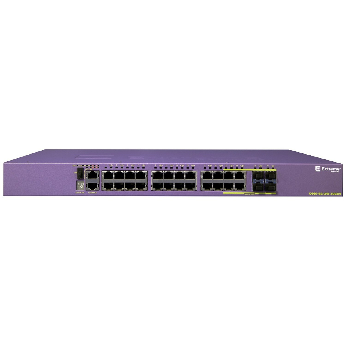 Коммутатор Extreme Networks X440-G2 24 10/100/1000BASE-T, 4 SFP combo, 4 1GbE unpopulated SFP upgradable to 10GbE SFP 16532 16532