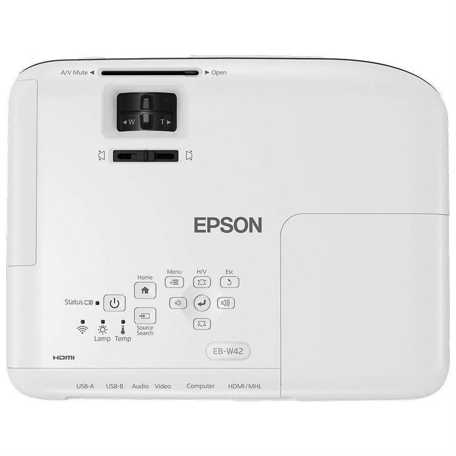 Проектор Epson EB-W42 WXGA (1280х800), основной формат - 16:10, 3600 lm, 15 000:1, Wi-Fi (встроен), 2.5 кг. V11H845040 V11H845040 #3