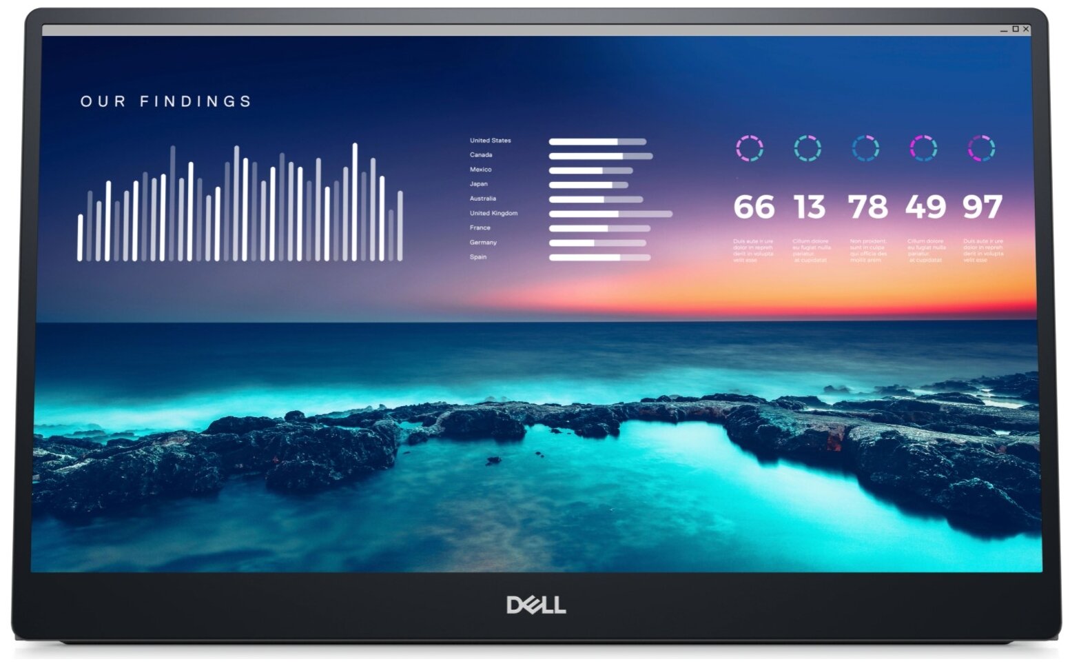 Монитор Dell 14" C1422H, Portable, S/BK ( IPS; 16:9; 300cd/m2; 700:1; 6ms; 1920x1080x60Hz; 178/178; 2xUSB Type-C; Tilt) 1422-7746 1422-7746