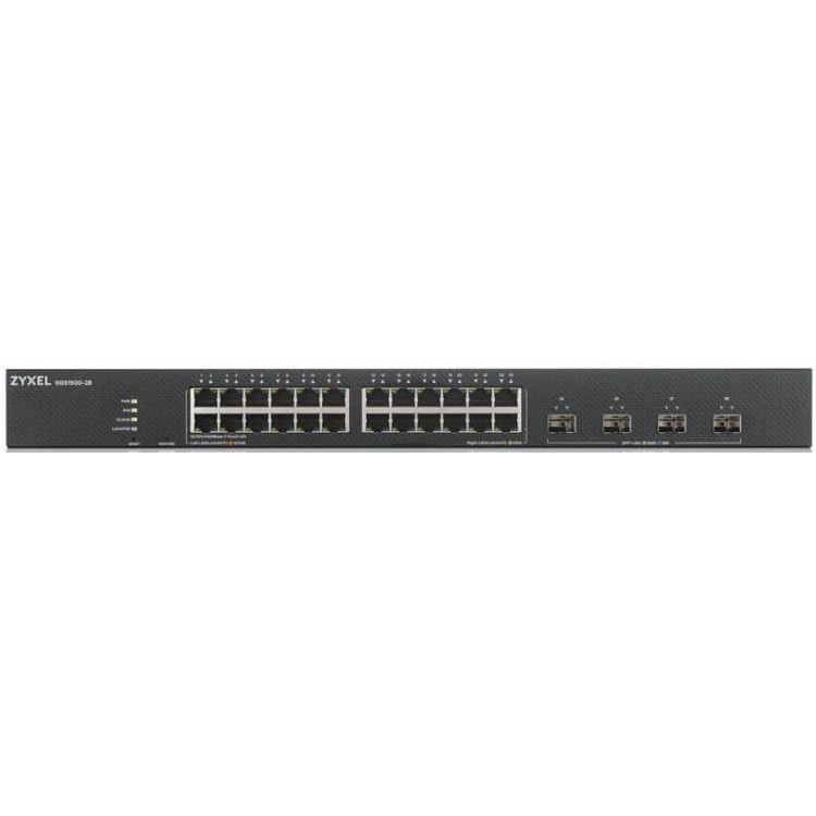 Коммутатор Zyxel MGS3520-28F DC 48V 28-port Managed Metro Gigabit Switch with 4 of 28 SFP slots shared with RJ-45 connectors. DC 48V power supply MGS3520-28F DC MGS3520-28F DC