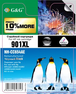 Картридж G&G струйный черный 901XL для HP OfficeJet J4580/J4680/J4500/J4640/J4660 NH-CC654AE NH-CC654AE