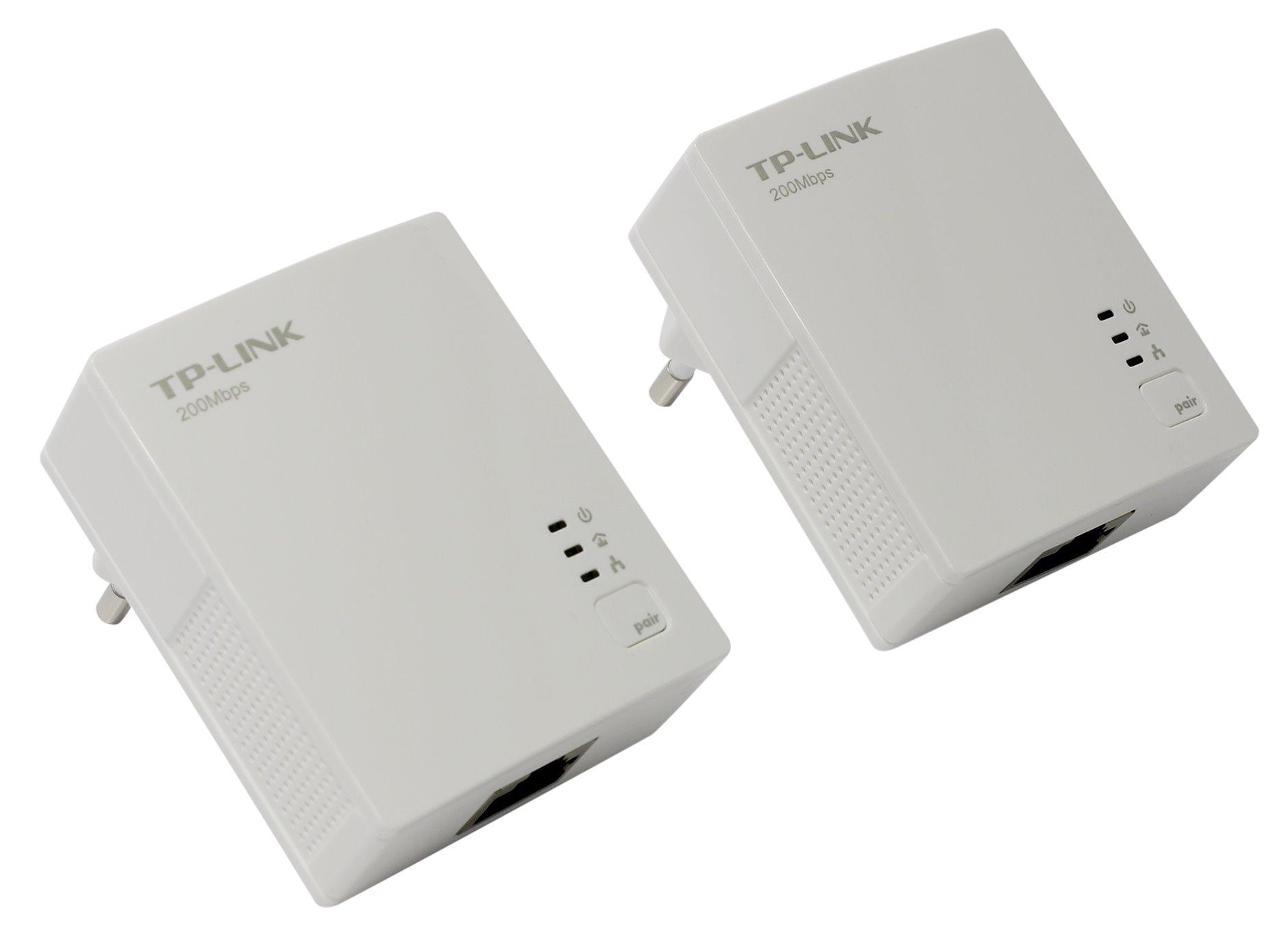 Адаптер TP-Link AV200 Nano 200 Мбит/с по Powerline, 100 Мбит/с Ethernet, HomePlug AV TL-PA2010 TL-PA2010
