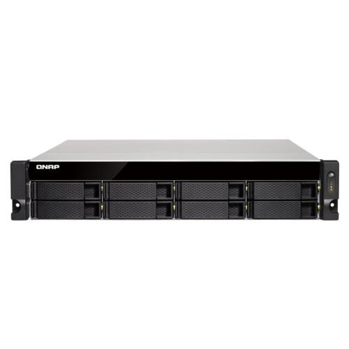 Сетевое хранилище QNAP NAS 8-bay quad-core 1.7 GHz rackmount NAS with 250W PSU, 4GB DDR4 UDIMM RAM (max 16GB), SATA 6Gb/s, 2x 10GbE SFP+ LAN, 2x GbE LAN, 1x PCIe Gen2 x2 slot TS-832XU-4G TS-832XU-4G