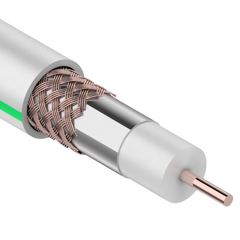 Кабель коаксиальный Proconnect SAT 703 B, Cu/Al/Cu, (64%), 75 Ом, 100м., белый 01-2431-6 01-2431-6