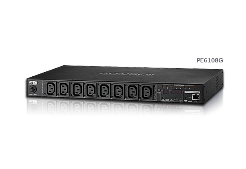 Распределить питания ATEN NRGence PDU, Switched, 1U, 10A/230V, Output: (8) C13, Input: C14 PE6108G-AX-G PE6108G-AX-G