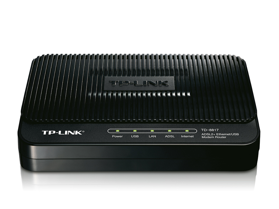 Маршрутизатор TP-Link с модемом ADSL2+, Annex A, 1*RJ11, 1*RJ45 10/10, ADSL-сплиттер TD-8817 TD-8817