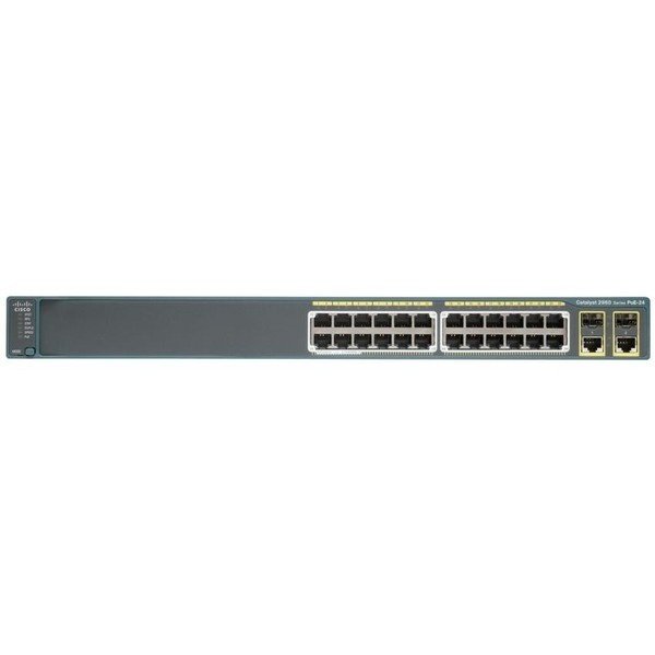 Коммутатор WS-C2960+24PC Catalyst 2960 Plus 24 10/100 PoE + 2 T/SFP LAN Base (комплект) WS-C2960+24PC