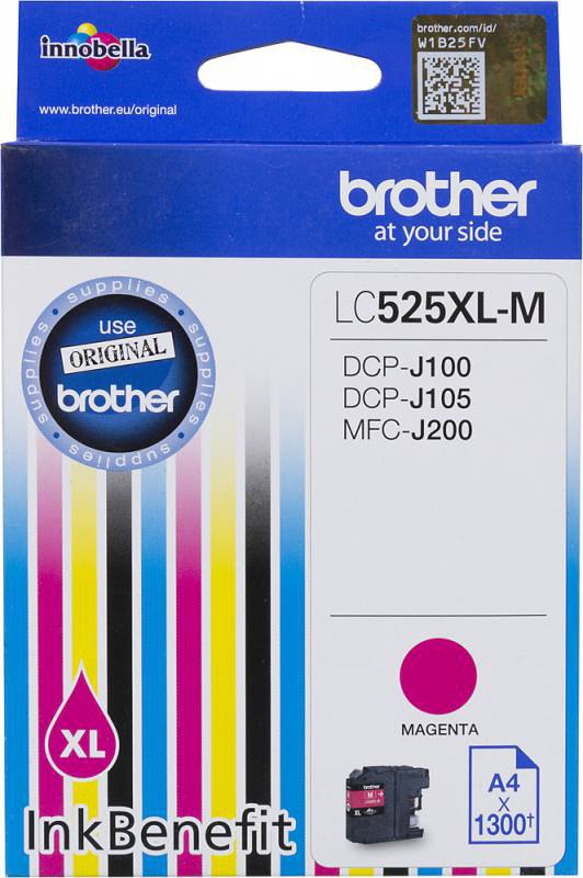 Картридж струйный Brother LC525XLM Пурпурный для Brother DCP-J100, J105, J200 (1300стр.) LC525XLM #5