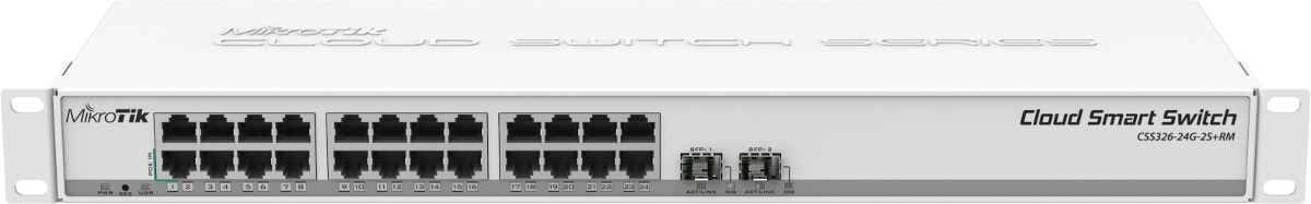 Коммутатор Mikrotik  24x Gbit LAN, 2x SFP+ Cages, SwOS CSS326-24G-2S+RM CSS326-24G-2S+RM #3