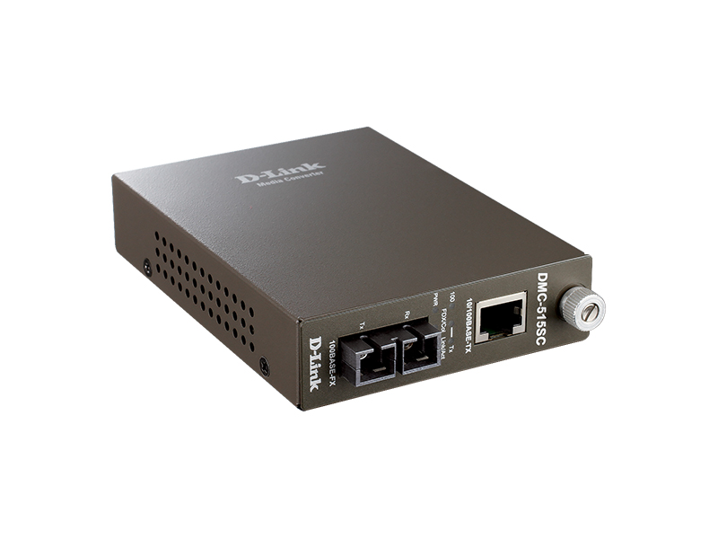 Медиаконвертер D-Link Media Converter with 1 10/100Base-TX port and 1 100Base-FX port DMC-515SC/D7A DMC-515SC/D7A