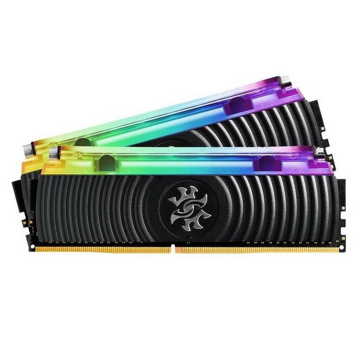 Модуль памяти ADATA 16GB DDR4 3600 DIMM SPECTRIX D80 RGB Black Gaming Memory Non-ECC, CL17, 1.35V, 1024x8, Kit (2x8GB), RTL (464064) AX4U360038G17-DB80 AX4U360038G17-DB80