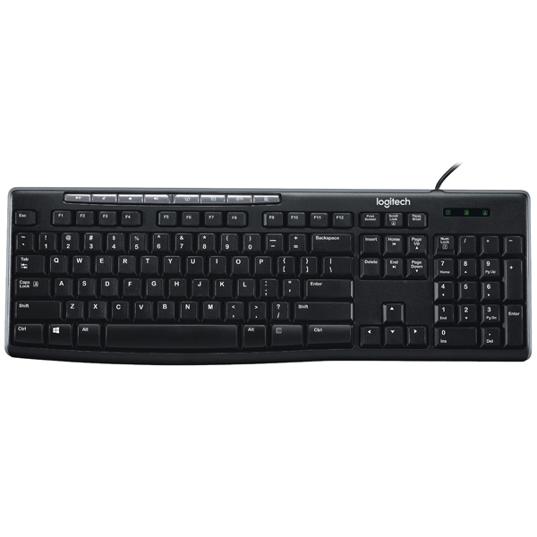 Клавиатура Logitech K200 черный/серый USB Multimedia 920-008814 920-008814
