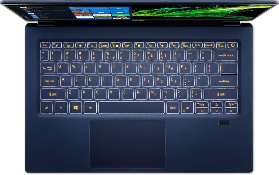 Ультрабук Acer Swift 5 SF514-54GT-76PK Core i7 1065G7/16Gb/SSD512Gb/nVidia GeForce MX250 2Gb/14"/IPS/Touch/FHD (1920x1080)/Windows 10/blue/WiFi/BT/Cam NX.HHZER.001 NX.HHZER.001