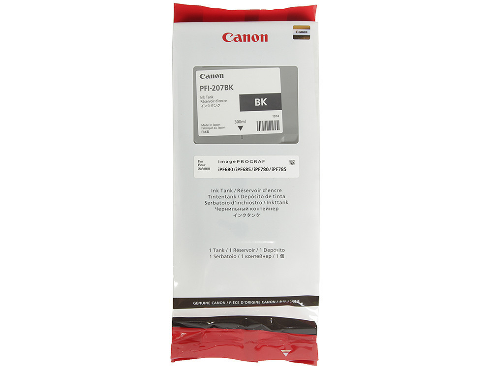 Картридж Canon PFI-207 BK (black), 300 мл(PFI-207 BK) PFI-207 BK #1