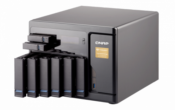 Сетевой RAID-накопитель QNAP 6 x3,5", 2x2,5", 2 слота M.2, 3 HDMI-порта, 2 порта Thunderbolt 2. Intel Core i5-6500 3,6 ГГц, 16 ГБ DDR4 TVS-882T-i5-16G TVS-882T-i5-16G