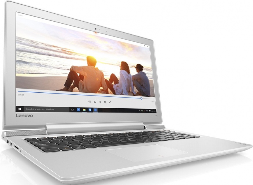 Ноутбук Lenovo 700-15 (80RU001ARK) 700-15ISK, 15.6" FHD IPS (AG), i7-6700HQ, 8GB (4+4), 1TB + 128GB SSD, nVIDIA GeForce GTX950M 4GB, WiFi, BT, WebCam, Win 10, White 80RU001ARK