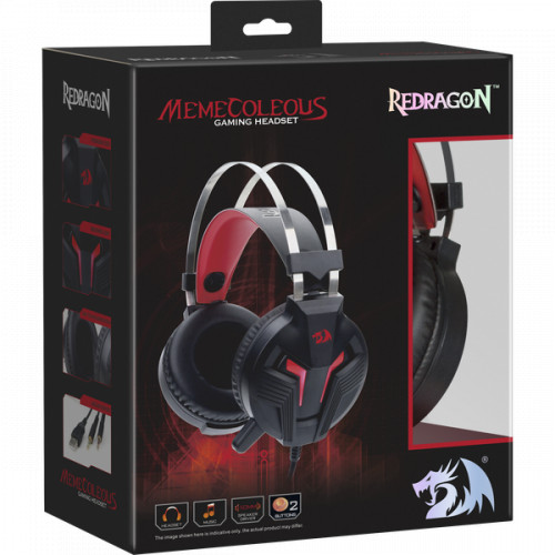 Гарнитура Redragon игровая Memecoleous черный+красный, кабель 1.8 м 75096 75096