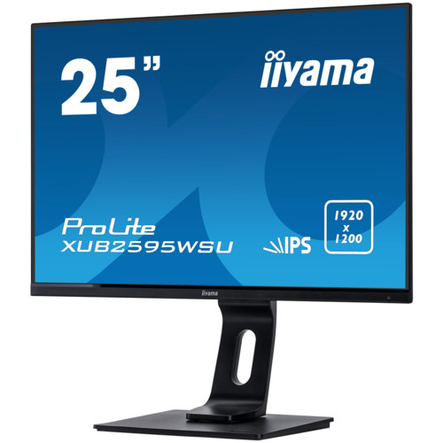 Монитор IIYAMA 25" ProLite черный IPS LED 4ms 16:10 HDMI M/M матовая HAS 1000:1 300cd 178гр/178гр 1920x1200 D-Sub DisplayPort FHD USB 5.2кг XUB2595WSU-B1 XUB2595WSU-B1