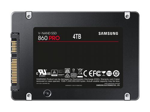 Твердотельный накопитель Samsung 2.5" 4TB 860 PRO Client SSD SATA 6Gb/s, 560/530, IOPS 90/11K, MTBF 2M, 3D NAND TLC, 4096MB, 4800TBW, MZ-76P4T0BW MZ-76P4T0BW
