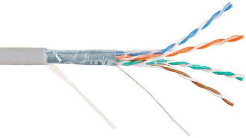 Кабель NIKOLAN F/UTP 4 пары, Кат.5e (Класс D), тест по ISO/IEC, 100МГц,  24AWG (0,50мм), серый, 305м NKL 4200A-GY NKL 4200A-GY