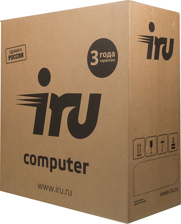 Персональный компьютер iRU Corp 510 TWR i5 10400 (2.9) 8Gb 1Tb 7.2k UHDG 630 Windows 10 Professional 64 GbitEth 500W клавиатура мышь черный 1607279 1607279