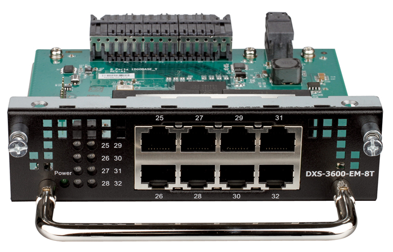Модуль D-Link Module for DXS-3600-16S and DXS-3600-32S with 8 10/100/1000Base-T ports DXS-3600-EM-8T/A1A DXS-3600-EM-8T/A1A