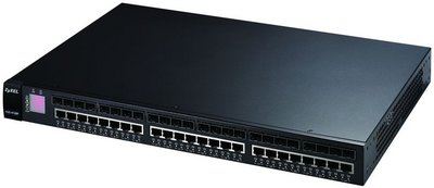 Коммутатор Zyxel XGS-4728F Layer 3+ Gigabit Switch with 24 RJ-45 connectors shared with SFP slots, 2 12G ports and 10G expansion slot XGS-4728F XGS-4728F