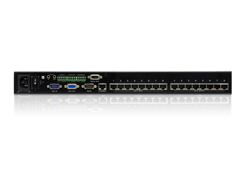 KVM переключатель ATEN AUDIO+VIDEO+RS232, 9> 9 мониторов/проекторов/monitor/LCD/projector, без шнуров VM0808T-AT-G VM0808T-AT-G
