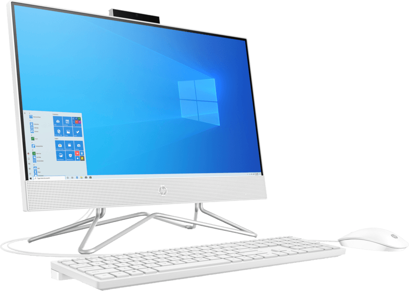 Моноблок HP 22-df0101ur 21.5" Full HD Ath 3050U (2.3) 8Gb SSD256Gb RGr CR Windows 10 Home GbitEth WiFi BT 65W клавиатура мышь Cam белый 1920x1080 496W8EA 496W8EA