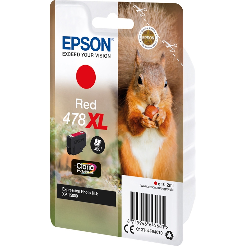 Картридж Epson T04F5 T04F5 Картридж с красными чернилами Claria Photo HD Ink повышенной XL емкости (830 фото) для принтера Epson XP-15005 C13T04F54020 C13T04F54020