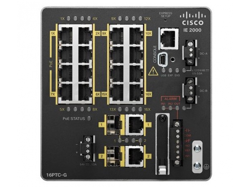 Коммутатор Cisco IE 16 10/100,2 FE SFP+2 T/SFP, Base with 1588 IE-2000-16TC-G-E IE-2000-16TC-G-E