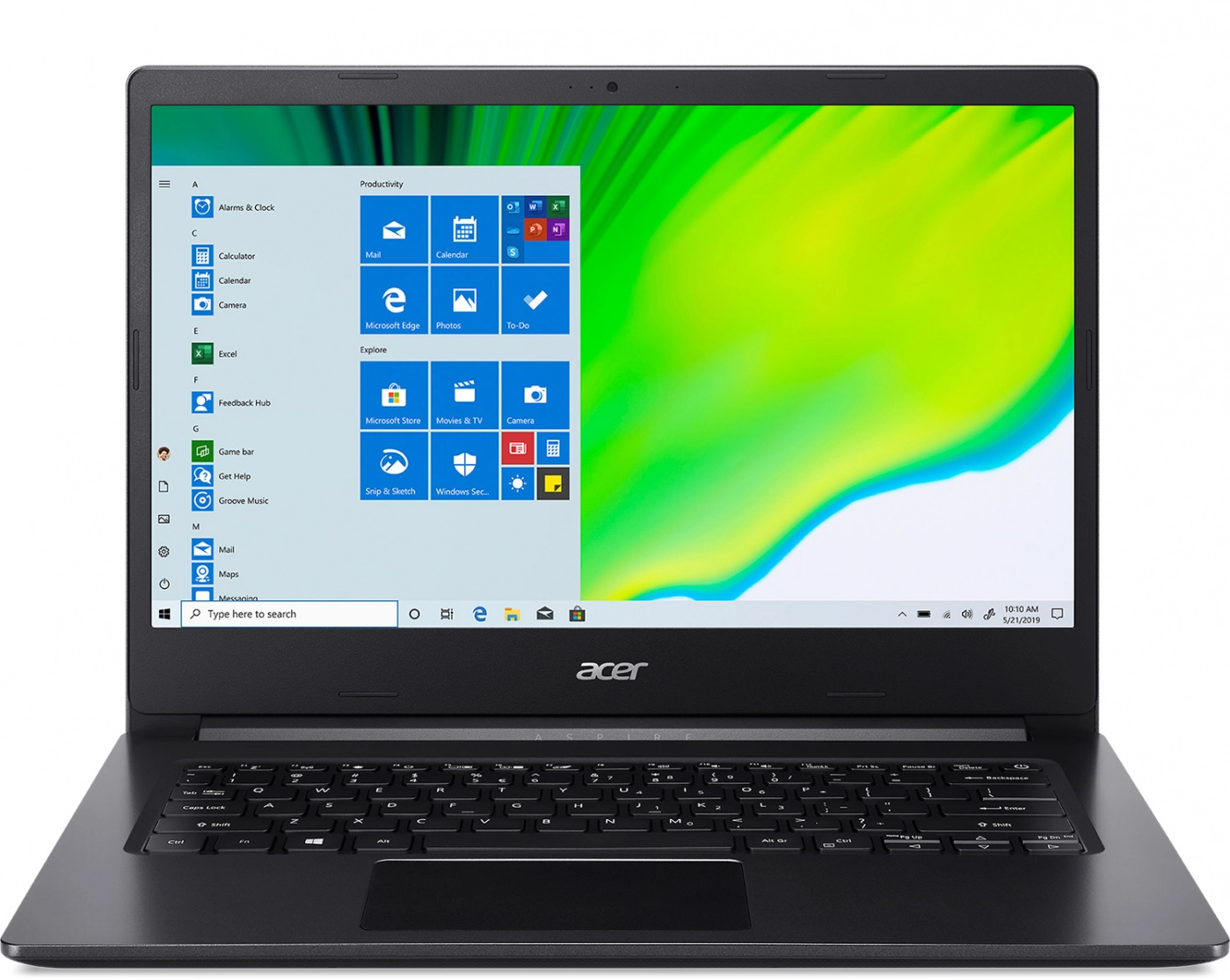 Ноутбук Acer Aspire 1 A114-21-R845 Athlon Silver 3050U/4Gb/eMMC64Gb/AMD Radeon/14"/FHD (1920x1080)/Windows 10/black/WiFi/BT/Cam NX.A7QER.00C NX.A7QER.00C