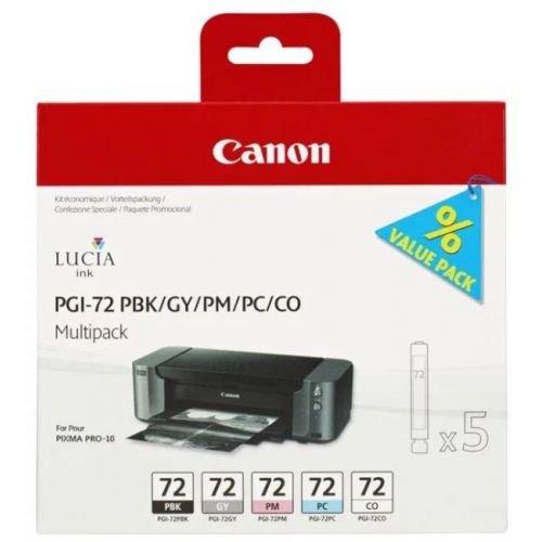 Набор картриджей Canon  PGI-72 PBK/GY/PM/PC/CO Multi Pack многоцветный, 5 картриджей 6403B007 6403B007