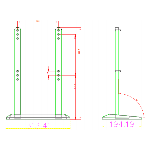Кронштейн Hikvision DS-DM5501B настольный для монитора DS-D5055FL,черный. DS-DM5501B DS-DM5501B