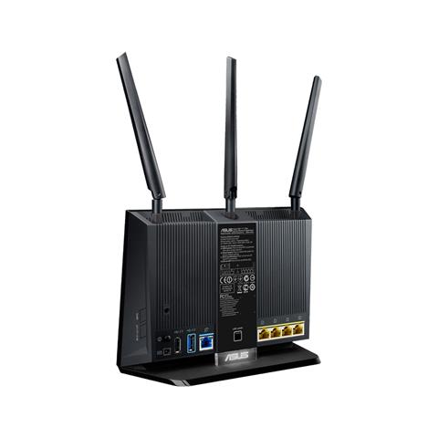 Маршрутизатор ASUS беспроводной AX2700 10/100/1000BASE-TX черный RT-AX68U RT-AX68U