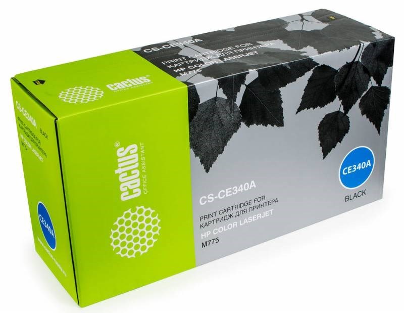 Тонер-картридж Cactus CS-CE340AR черный для HP CLJ M775 (13500стр.) CS-CE340AR CS-CE340AR
