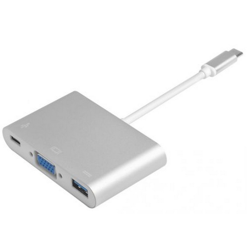 Переходник Greenconnect USB Type C -> VGA + USB 3.0 + Type C GCR-AP25 GCR-AP25