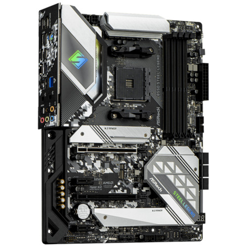 Материнская плата ASRock , Socket AM4, AMD B550, 4xDDR4-3200, HDMI+DP, 2xPCI-Ex16, 2xPCI-Ex1, 6xSATA3(RAID 0/1/10), 2xM.2, 8 Ch Audio, 1x2,5GLan, (4+4)xUSB2.0, (3+2)xUSB3.2, (1+1)xUSB3.2 Type-C™, 1xPS/2, ATX, RTL, B550 STEEL LEGEND B550 STEEL LEGEND