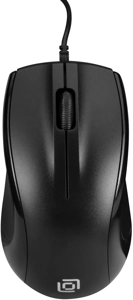 Мышь OKLICK 185V2 черный, проводная, оптическая (1200dpi) USB для ноутбука (3but) 1185962 1185962
